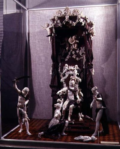 The Judgement of Solomon, made in Munich, c.1741 by Simon Troger